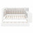 Daybed with Trundle, Storage Shelves & Charging Station, LED Light & Desk-1332792645