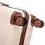 Grand bagage à carreaux en plastique dur 28 pouces ABS - Surface résistante aux égratignures Quatre roues multidirectionnelles, avec serrure à combinaison et crochets latéraux. (Beige)