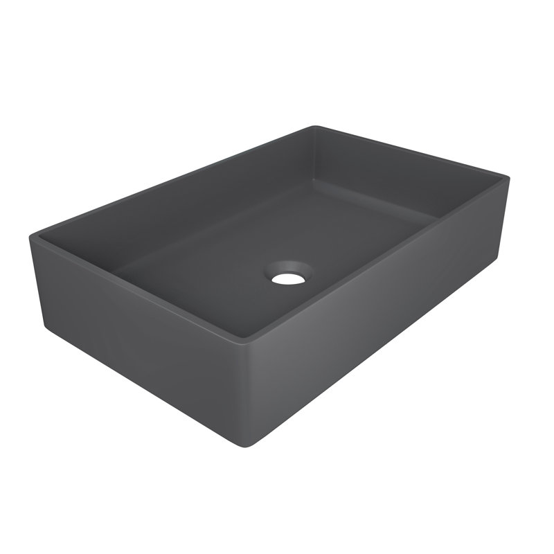 MONSFEST 13.7'' Ceramic Rectangular Bathroom Sink
