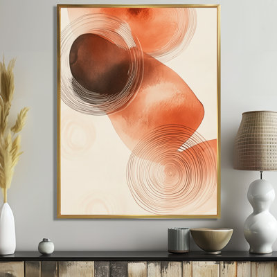Terracotta Abstract Wall Art, Boho Canvas Decor, Boho Terracotta Pulse