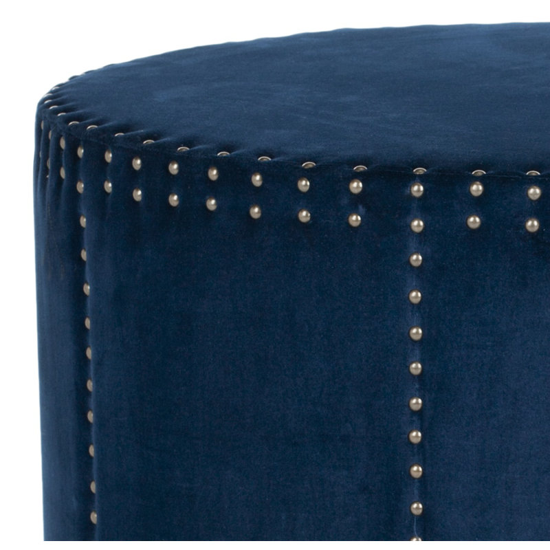 Upholstered Ottoman, Navy