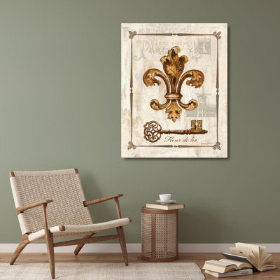 ArtDirect Gorham, Gregory Gallery Wrapped Canvas Art Titled: Fleur de Lis