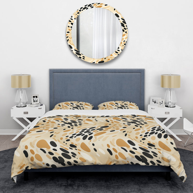 Ensemble de housse de couette beige Sphinx Spots IV, Housse de couette simple + 1 taie décorative stan