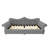 Queen Size Upholstered Daybed with LED Lighting & Nailhead Trim, Gray-936701268