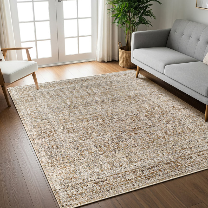 Outdoor Machine Washable Rug Brown_BOMG2311
