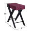 Table d'appoint rectangulaire avec station d'alimentation, finition noire et bourgogne, tiroir simple pour accessoires, base ouverte, joint Kd, matériau, poignée de charge d'accent 24 po de hauteur, conception des pieds, assemblage,