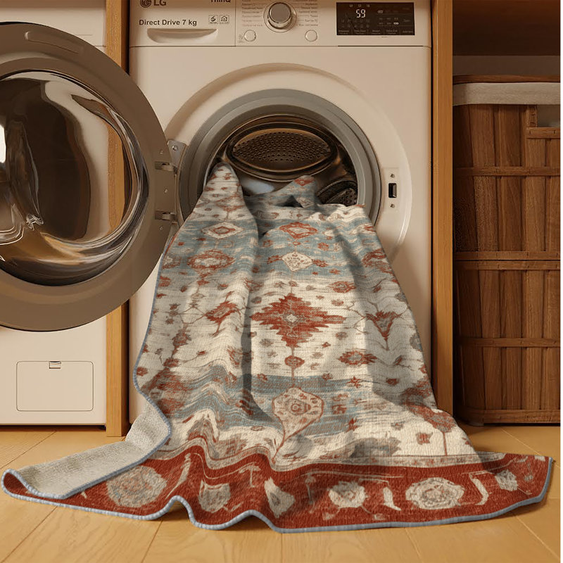 Machine Washable Overdyed Gray Area Rug, Square 4'