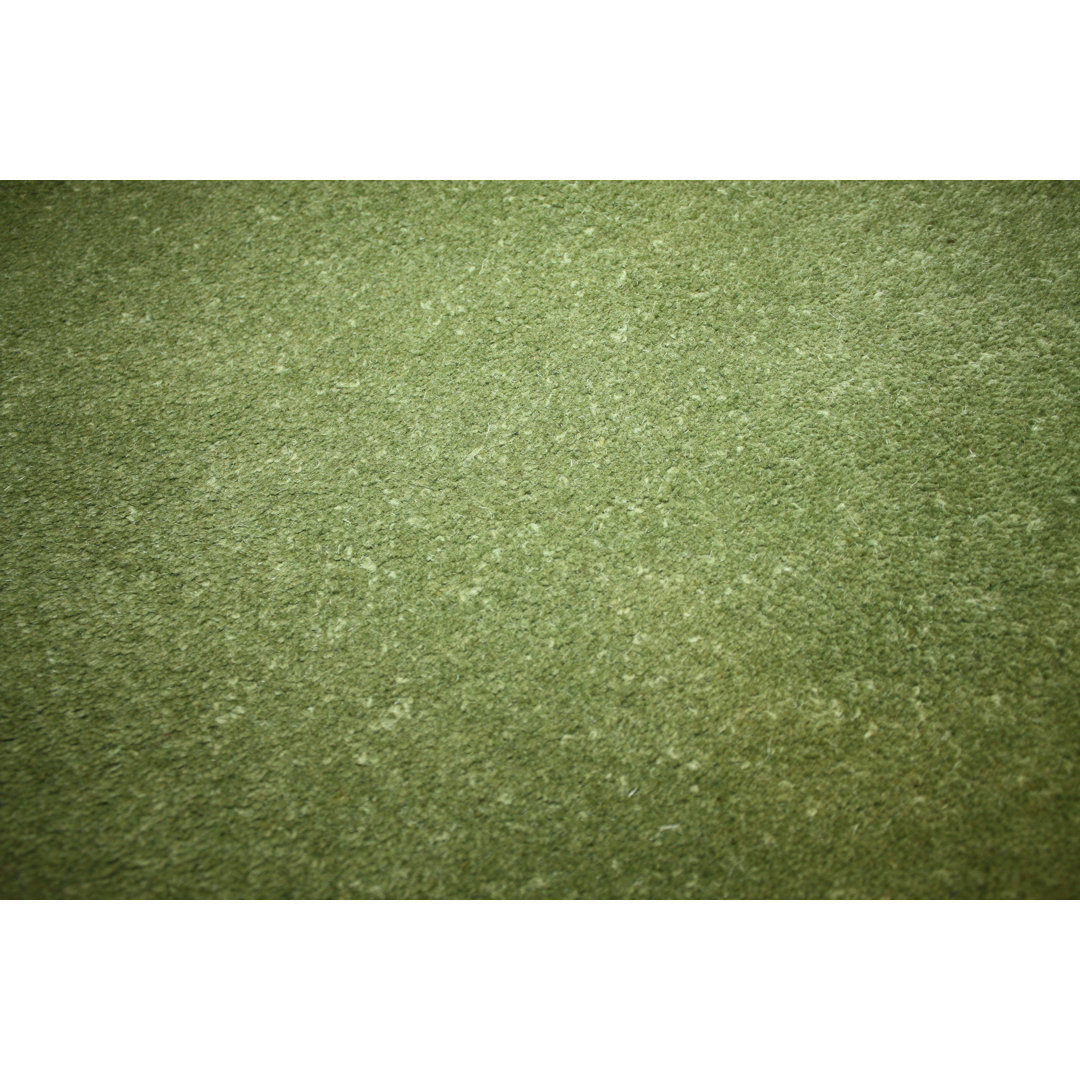 Deboer Hand Tufted Wool Green Rug