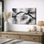 Illustration abstraite de mouvement de lignes fluides gris-noir, images de salon contemporain, impression sur toile encadrée-126096781-126096776