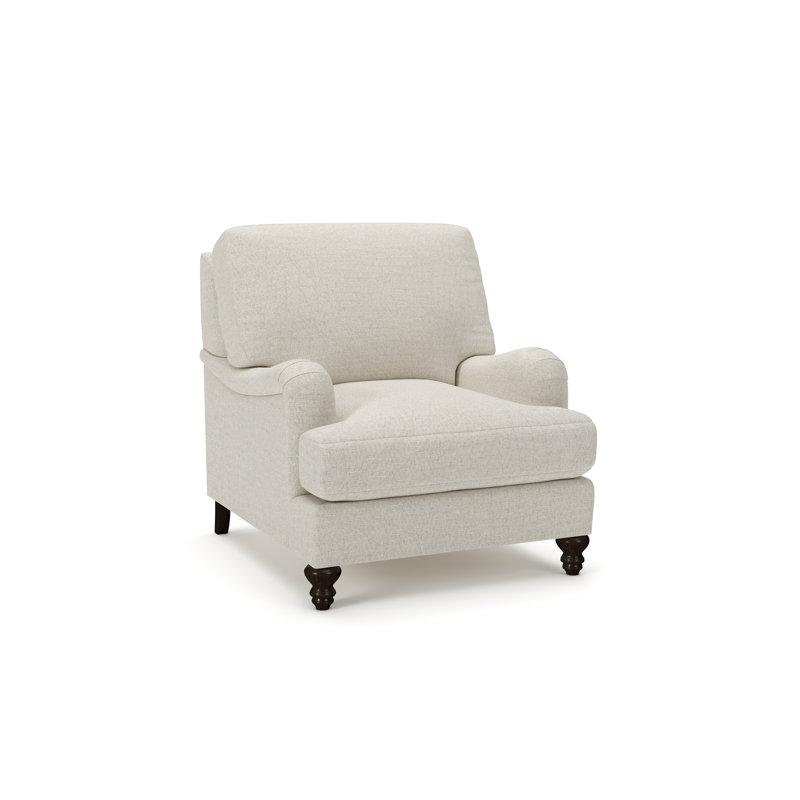 Walters Upholstered Armchair, Macarena Light Gray Canvas