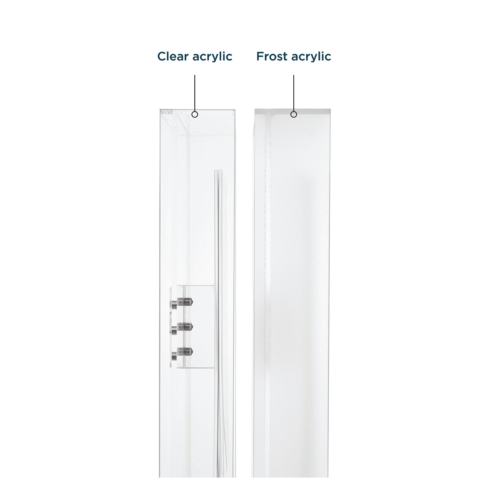 Float Frame for Tabletop or Wall with Magnetic Photo Holder, 4" x 6", Clear