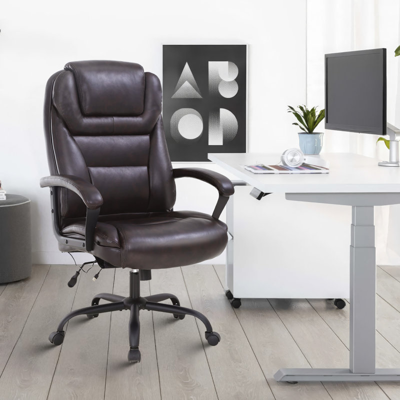 Fauteuil de bureau ergonomique Big and Tall, Brun
