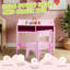 Pink MDF Children's Study Desk And Chair Set With 2 Storage Compartments-878773137