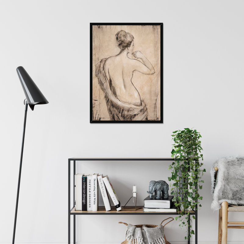 Nude Study II by Timothy O' Toole - Painting, Black Framed Paper Print, 50cm H x 34cm W