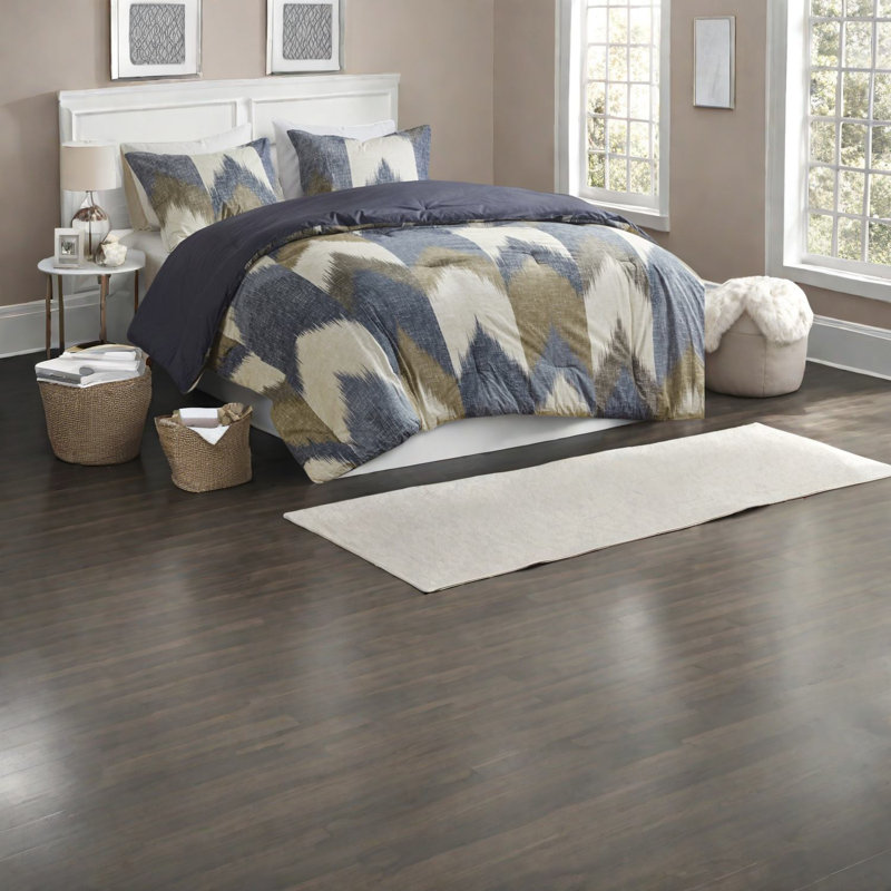 Ensemble de literie moderne en polyester bleu marine hypoallergénique pour la maison