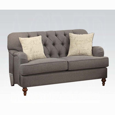 Causeuse en tissu gris foncé Alianza