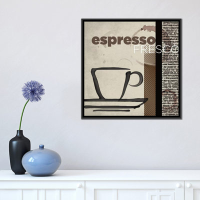 « expresso fresco », affiche rétro sur toile tendue