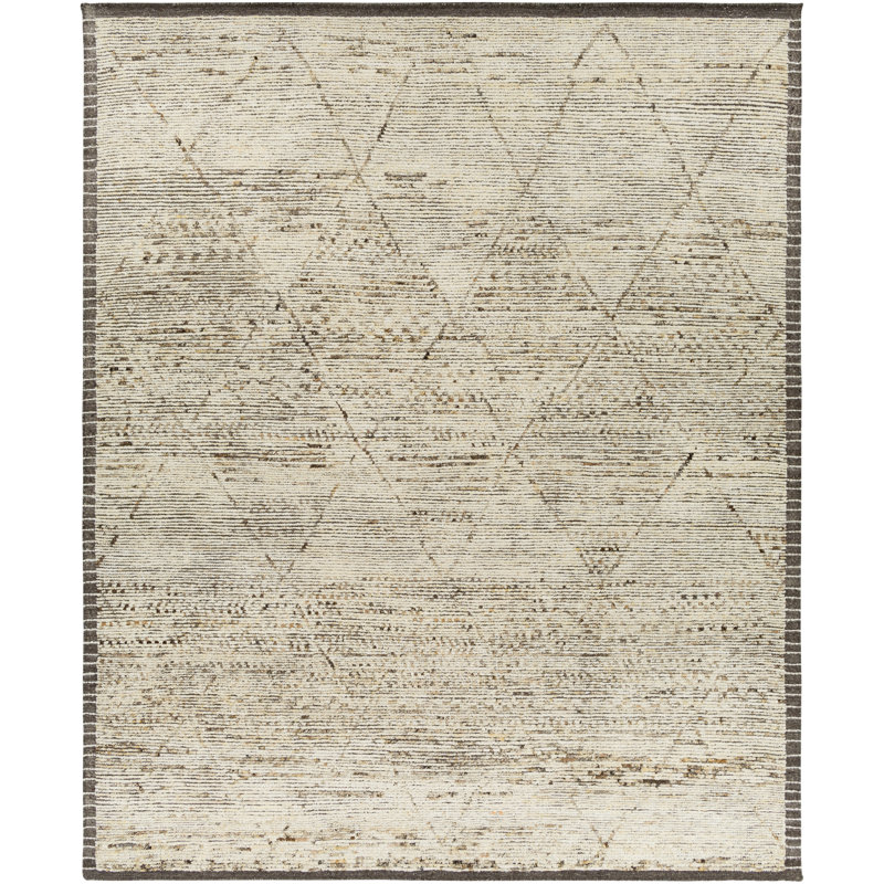 Khyber Hand Knotted Geometric Area Rug, Rectangle 9' x 12'