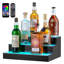 Tablette de bar à boissons alcoolisées à DEL avec contrôle des radiofréquences et des applications 16 po 3 étapes