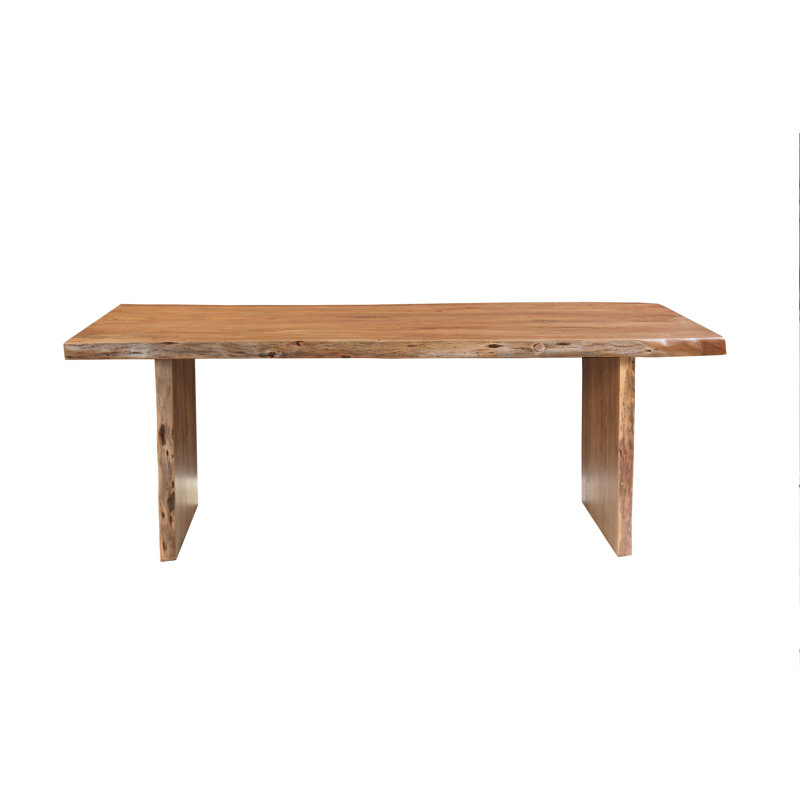 Solid Wood Live Edge Dining Table, 84" W x 40" D, Natural