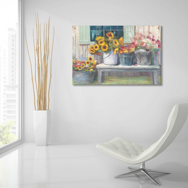 «Green Bench Bright» par Carol Rowan, H 24 po x l 36 po x P 0,2 po