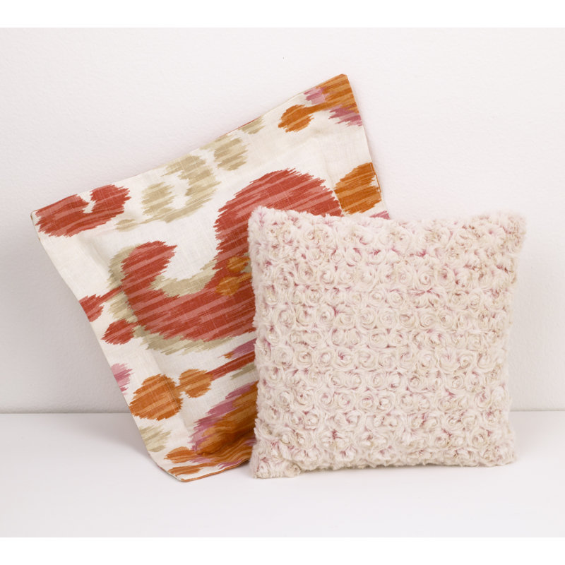 Sundance Ikat Cotton Blend Reversible Throw Pillow