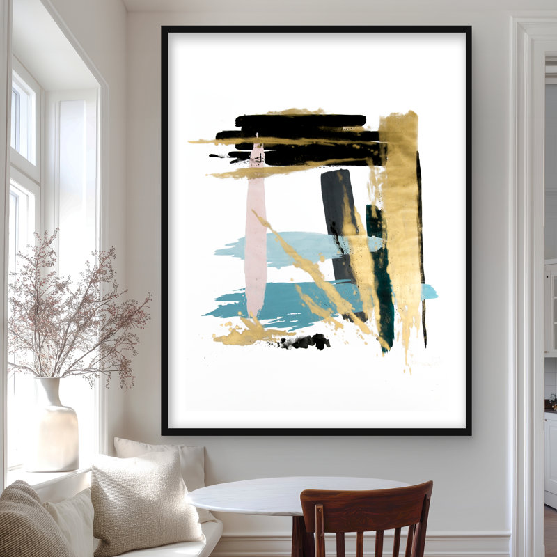 Pastel Stroke - Modern Bedroom Framed Matted Print Decor