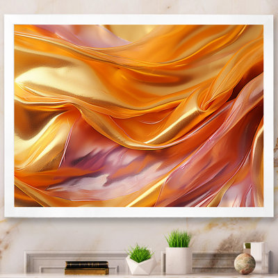 «Pink and Yellowliquid Glam Wave» sur toile