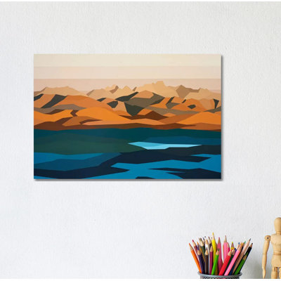 Water And Mountains by Jun Youngjin - Wrapped Canvas Print