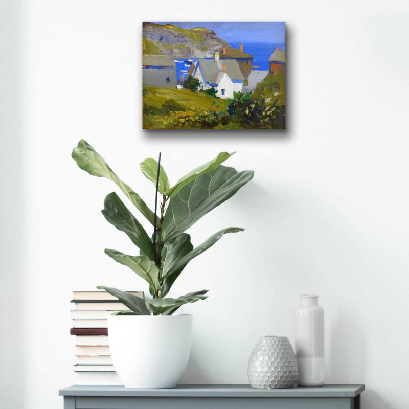«Monhegan House, Maine, 1916-1919» par Edward Hopper, art mural en verre acrylique, H 12 po x l 16 po x P 0,13 po