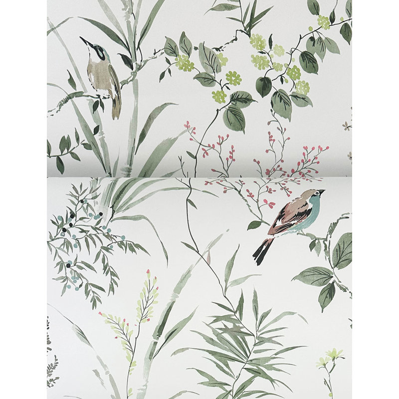 Papier peint botanique Imperial Garden Blueberry, Vert
