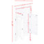 Multifonctionnel, buffet, blanc, salle de bain, cuisine, profondeur de 24 pouces, planches réglables, armoire de rangement de salle de bain à finition imperméable, portes, tablettes, profondeur de 24 po, 26,4 lb, facile à assembler-1765564937-1765564938