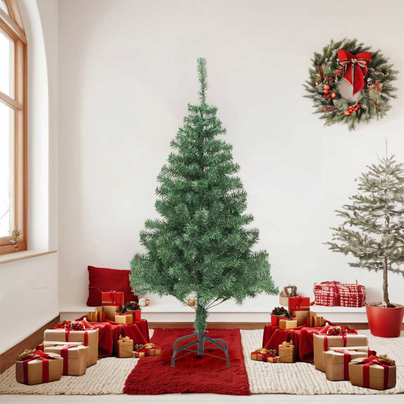 Arbre de Noël artificiel avec branches, 70,9 po x 35,4 po, Vert