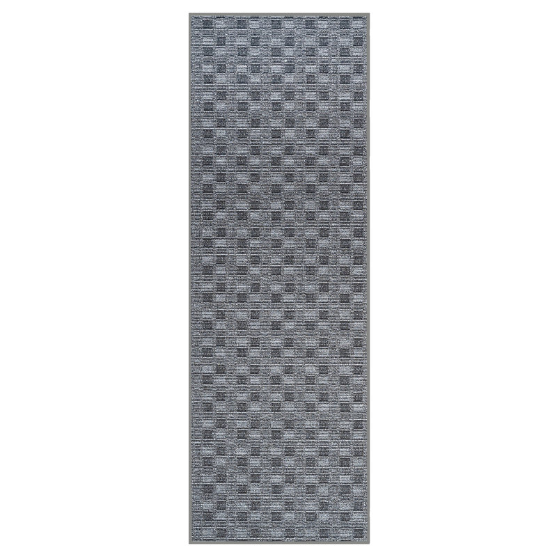 Tapis noir abstrait intérieur / extérieur, Tapis de couloir 4 pi x 36 pi