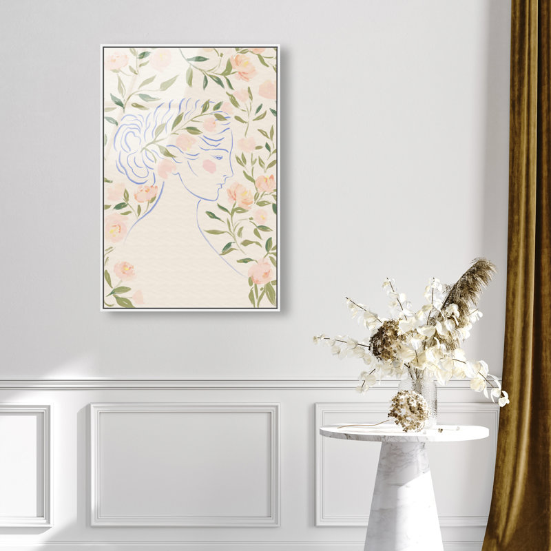 Blooming Hera Print by Oliver Gal, 16"H x 11"W, White Floater Frame
