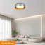 Plafonniers 3 lumières avec verre opale satiné, orange et nickel satiné