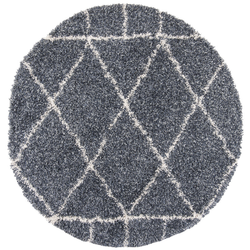 Tapis à poils longs Killoren, Rond 6 pi 7 po
