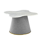 Table d'appoint en marbre véritable 18,5 po Serena