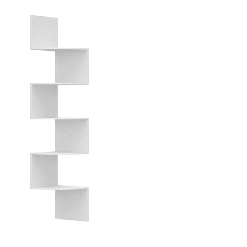 127.5cm H x 20cm W Corner Bookcase, White
