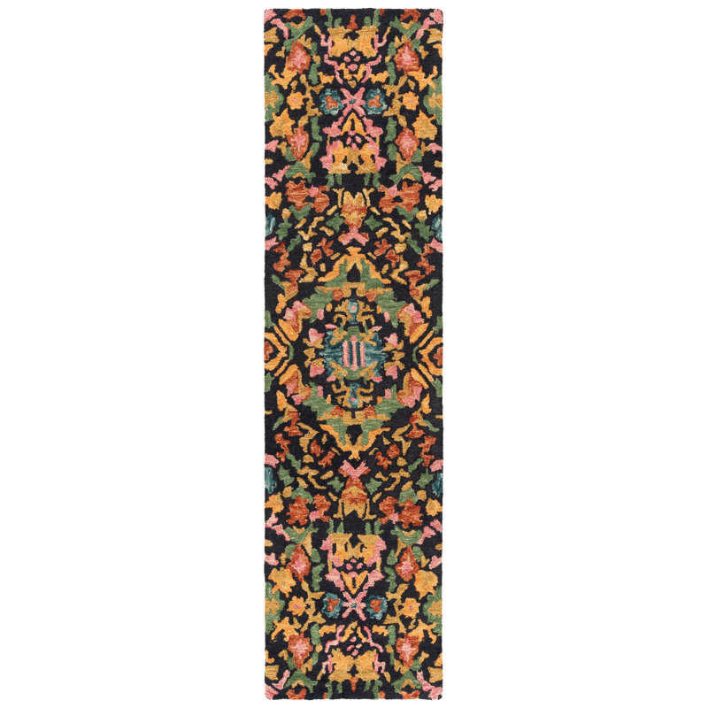 Hand Tufted Wool;Cotton Abstract Indoor Rug, Runner 2'3" x 9'
