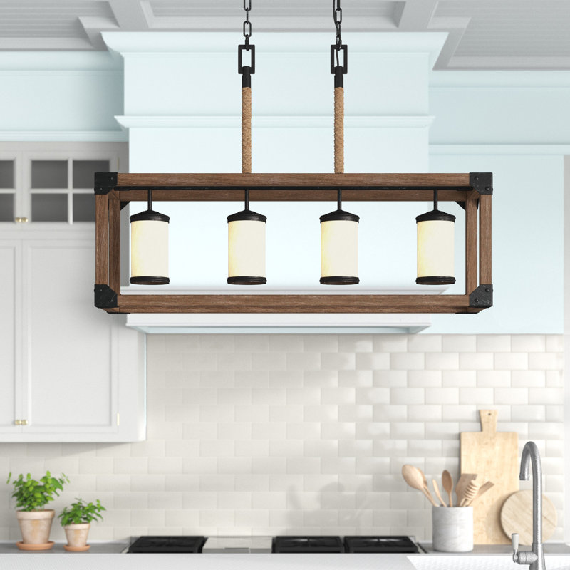 Dunning Four Light Island Pendant from Generation Lighting , Stardust