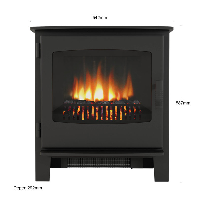 Desire Freestanding Timber Electric Stove, 58.7" H x 54.2" W x 29.2" D