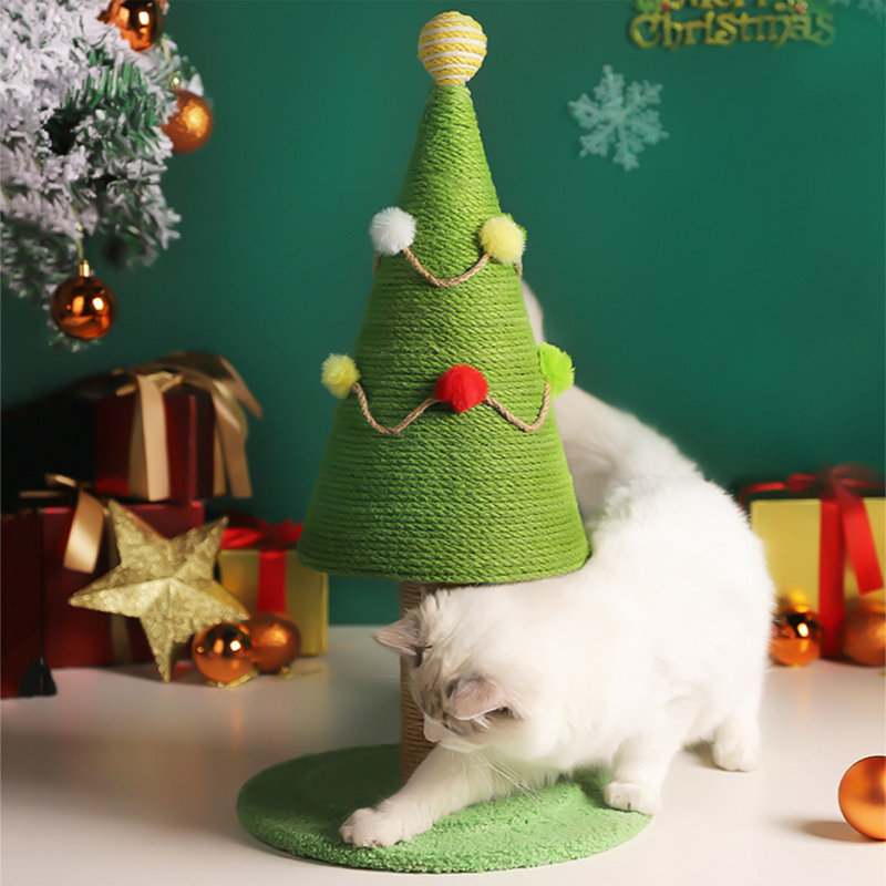 Cadre d'escalade arbre de Noël en sisal naturel Scratch Colonne