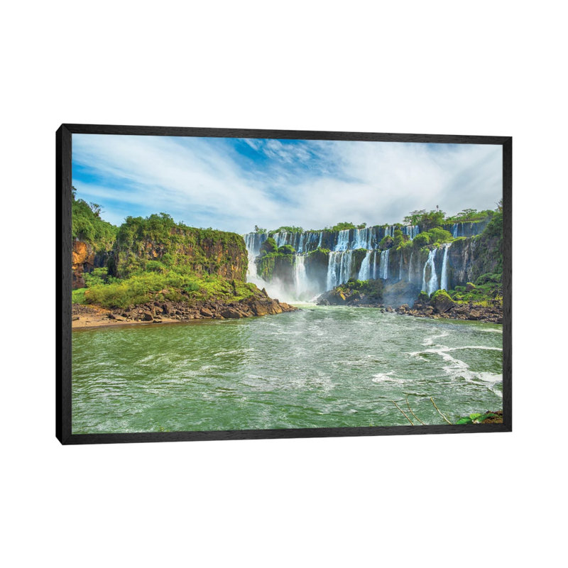 Iguazu Falls I by Mark Paulda - Print on Canvas, 152.5 cm H x 101.5 cm W, Black Framed