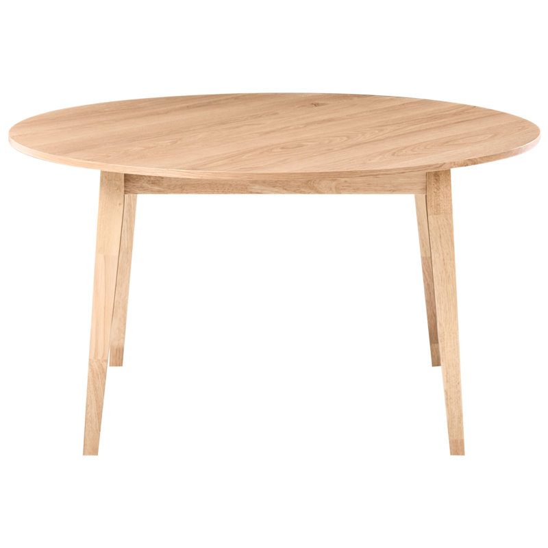 Round Solid Wood Base Dining Table, Natural