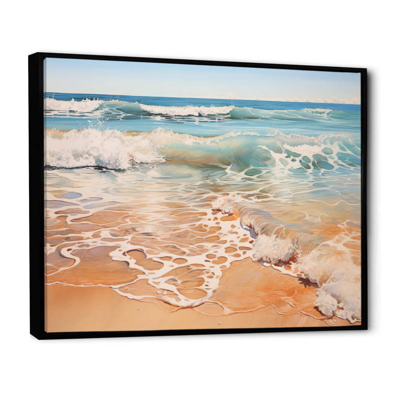 Greece Coastal Serenity I - Landscapes Canvas Art Print, H 30 po x l 40 po x P 1,5 po, Cadre flottant noir