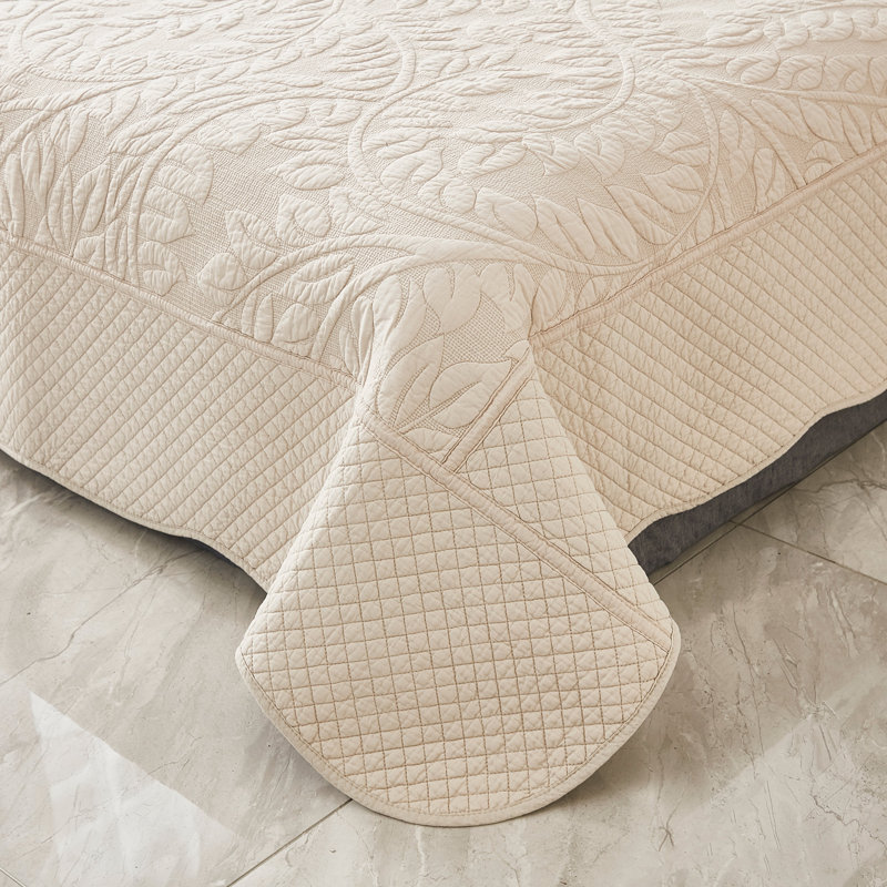 Cotton Quilt, Twin Quilt + 1 Twin Sham, Royal Orange