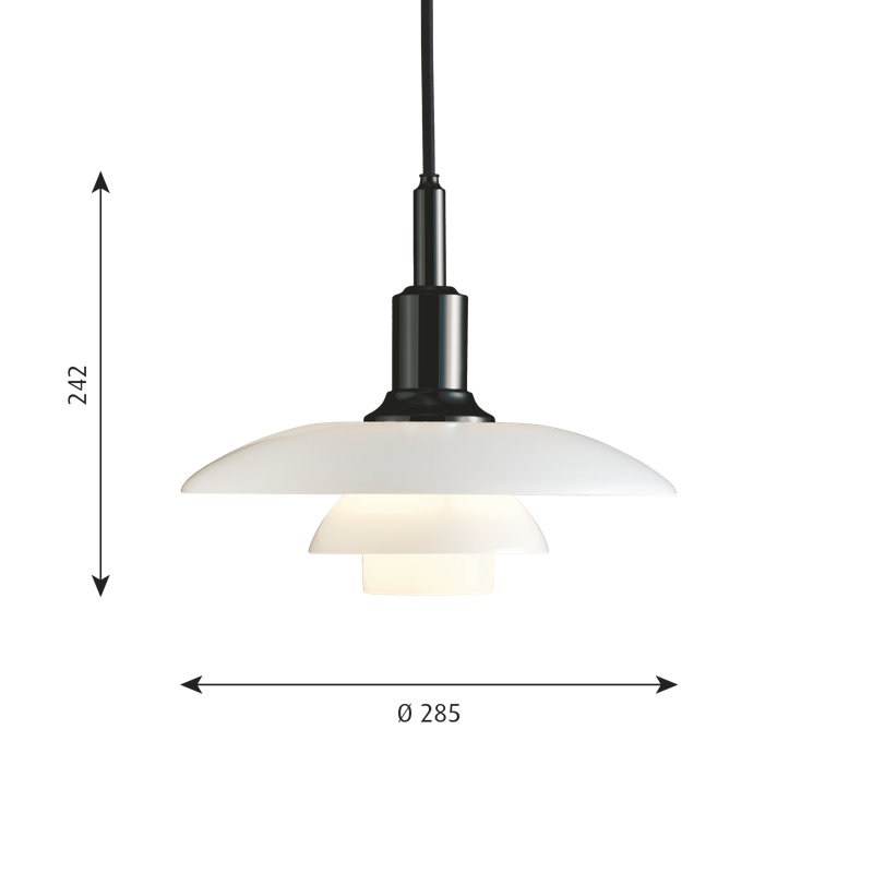 PH 1 - Light Pendant, Black Metallised