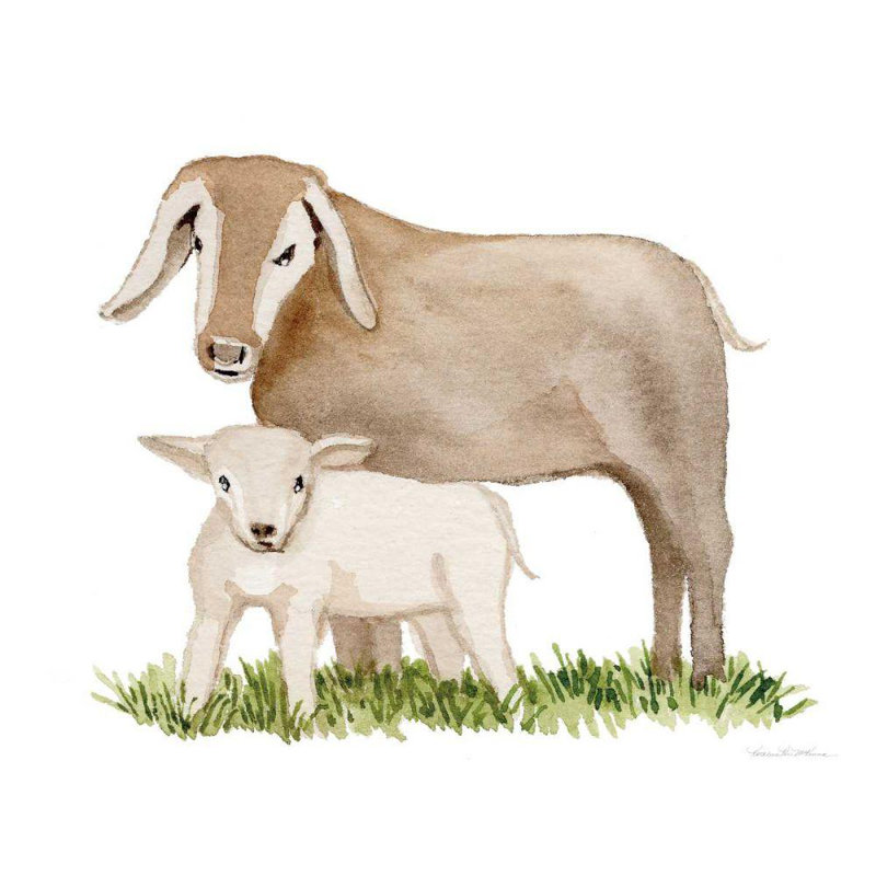 August Grove® McKenna, Kathleen Parr, art sur toile tendue: Life on the Farm Animal Element II, H 36 po x l 44 po