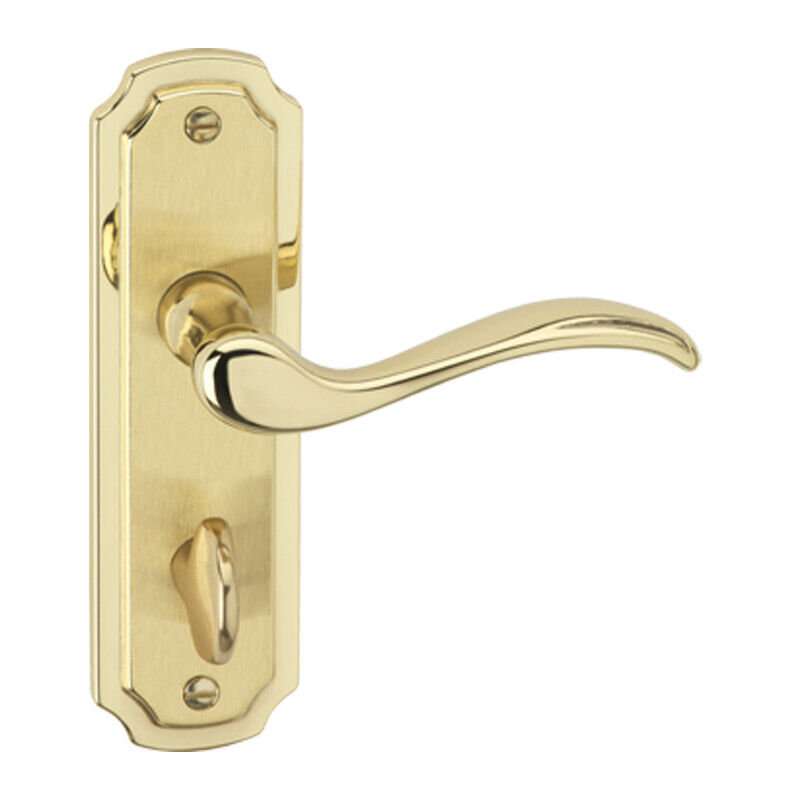 Door Handle, Polished Brass